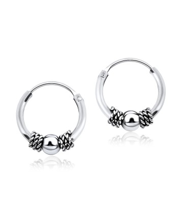 Rope n Ball Hoop Earring HO-72